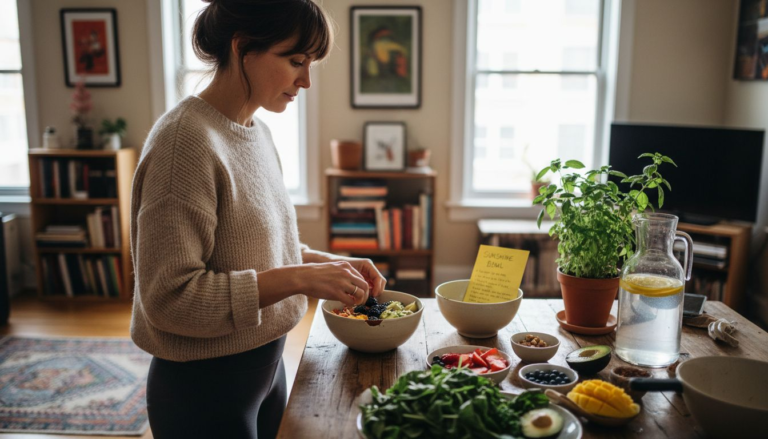 Woman preparing healthy natural cleanse meal