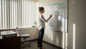 Healthcare consultant planning detox wellness