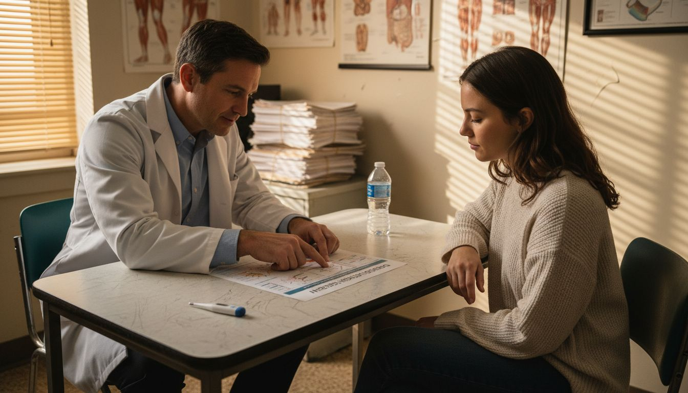 Doctor discussing digestive health with patient