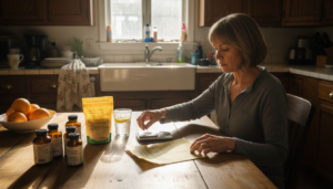 Preparing Epsom salt liver cleanse supplies