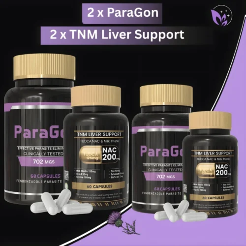 Paragon Anti-Parasite Bundle two bottles herbal parasite cleanse supplement by Mahoney Inter Supplements
